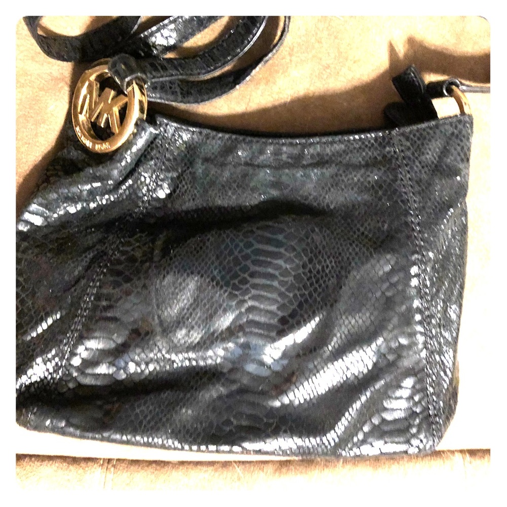 Mk black snake skin design